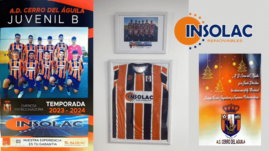 Entrega camiseta AD Cerro Del Águila patrocinio Insolac