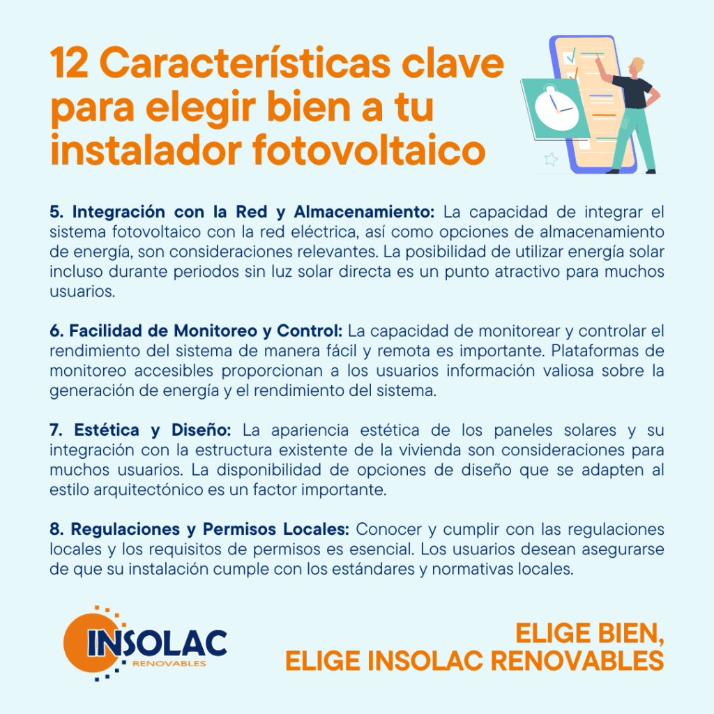 12 características claves para elegir bien a tu instalador fotovoltaico