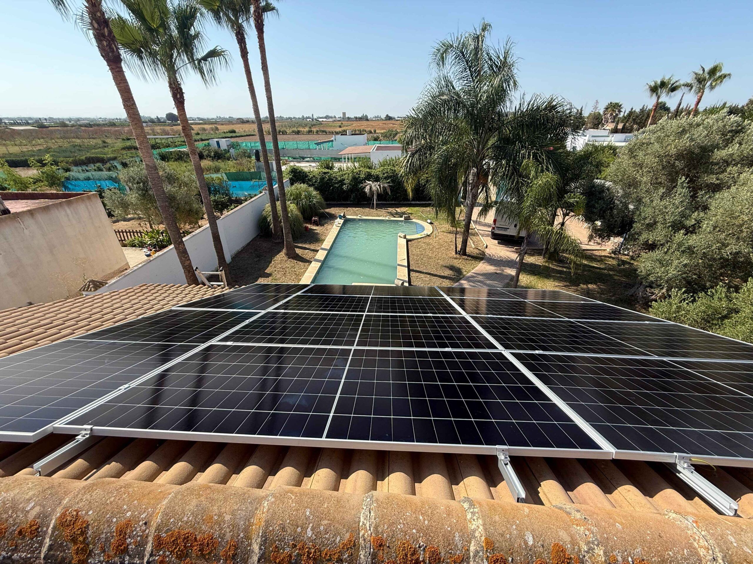 Instalación solar coplanar